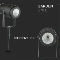 Lampa ogrodowa dogruntowa LED 12W - czarna - VT-857-B