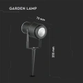 Lampa ogrodowa dogruntowa LED 12W - czarna - VT-857-B