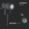 Lampa ogrodowa dogruntowa LED 12W - szara- VT-857-G
