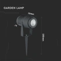 Lampa ogrodowa dogruntowa LED 12W - szara- VT-857-G