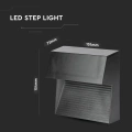 Oprawa schodowa LED - 3W 230V IP65 - czarna - VT-1172-B