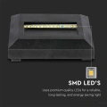Oprawa schodowa LED - 2W 230V IP65 - czarna - VT-1152-B