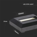 Oprawa schodowa LED - 2W 230V IP65 - czarna - VT-1152-B