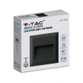 Oprawa schodowa LED - 2W 230V IP65 - czarna - VT-1152-B