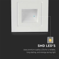 Oprawa schodowa LED - 3W 230V IP65 - biała - VT-112