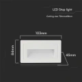 Oprawa schodowa LED - 3W 230V IP65 - biała - VT-1130