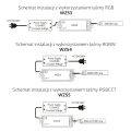 Sterownik LED (ZigBee 3.0) - RGB+W - 12-36V DC 12A - Tuya - WZS4 - Schemat instalacji