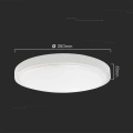 Plafon LED 36W 3820lm IP44 - VT-8630W-RD