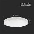 Plafon LED 24W 2500lm IP44 z czujnikiem ruchu - VT-8624S-W-RD