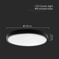 Plafon LED 18W 1830lm IP44 z czujnikiem ruchu - VT-8618S-B-RD