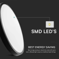 Plafon LED 24W 2500lm IP44 z czujnikiem ruchu - VT-8624S-B-RD