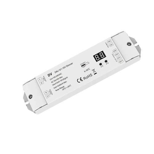 Sterownik LED 0/1-10V (DALI) - 2 kanałowy 0/1-10V 20mA - 230VAC - DV