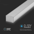 Oprawa liniowa LED LINEAR 40W 4000K Srebrna (Dimm 0-10V) - VT-7-43-S