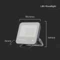 Naświetlacz LED 50W 115lm/W czarny - VT-4455