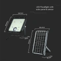 Solarny naświetlacz LED z panelem fotowoltaicznym 30W 4800lm - VT-432
