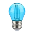 Girlanda ogrodowa 15mb z 15 żarówkami LED - E27 G45 2W niebieska - zestaw
