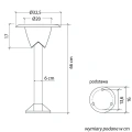 Lampa ogrodowa stojąca 1x E27 66cm - BIANCA 1083-66