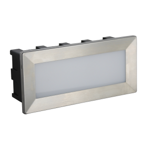 Oprawa ścienna do zabudowy LED 3,5W 2700K - MUR LED INOX C 04