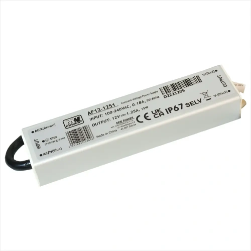 Zasilacz napięciowy hermetyczny MW Power 12V 15W 1.25A - AF12-1251