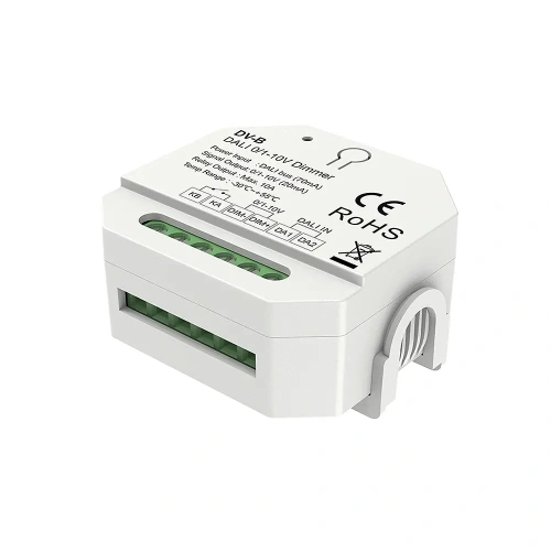 Sterownik LED 0/1-10V (DALI) - 1 kanałowy 0/1-10V 20mA - Dali BUS - din/fi60 - DV-B