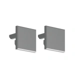 Zaślepka srebrna do profilu aluminiowego LED "PDS-ZM-PLUS" - kpl. 2 szt.