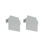 Zaślepka szara do profilu aluminiowego LED "TEKNIK-ZM" - kpl. 2 szt.