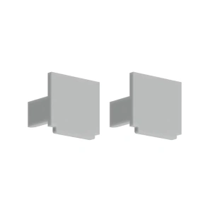 Zaślepka szara do profilu aluminiowego LED "TEPIKO" - kpl. 2 szt.