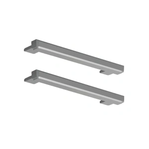 Zaślepka srebrna do profilu aluminiowego "TETRA-43" - kpl. 2 szt.