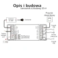 Sterownik schodowy LED ES-V z dwoma czujnikami ruchu – Zestaw - Opis i budowa