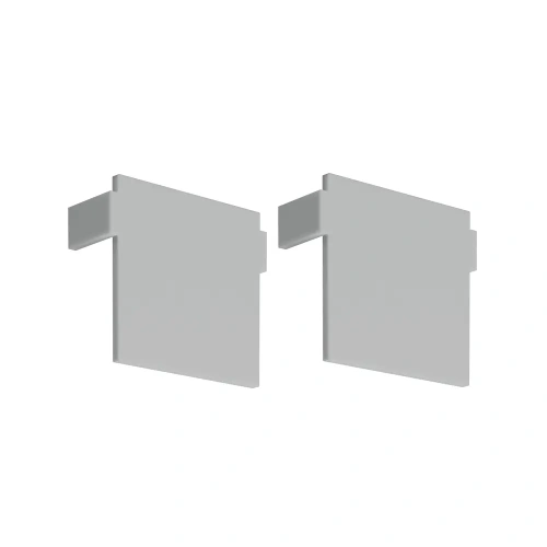 Zaślepka szara do profilu aluminiowego LED "TEKUS-ZM" - 2 szt.