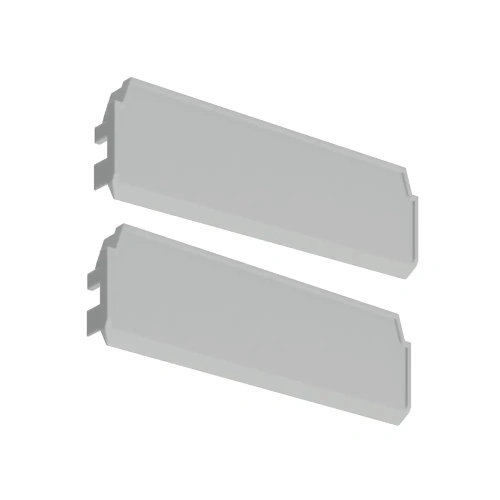 Zaślepka szara do profilu aluminiowego LED "RAM-TEK-100" - kpl. 2 szt