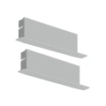 Zaślepka szara do profilu aluminiowego LED "RAM-KOL-50" - kpl. 2 szt.