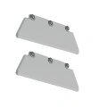 Zaślepka szara do profilu aluminiowego LED "OMODO-100 " - kpl. 2 szt.