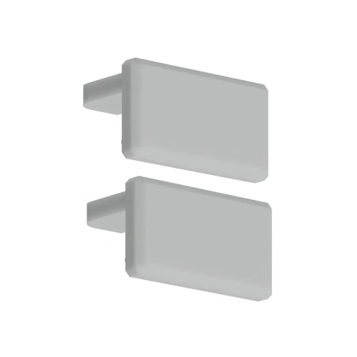 Zaślepka szara do profilu aluminiowego LED "MICRO-H" - kpl. 2 szt.