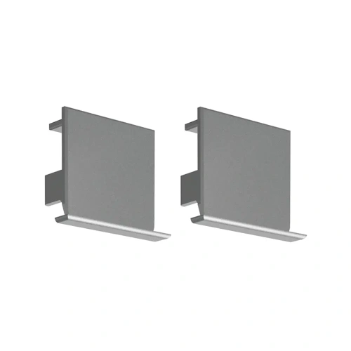 Zaślepka srebrna do profilu aluminiowego LED "LOKOM" - kpl. 2 szt.