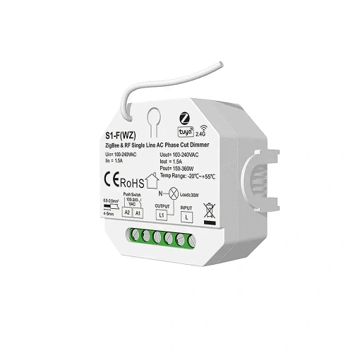 Odbiornik LED triakowy (Zigbee) - ściemniacz do żarówek 230VAC 200W - S1-F(WZ)