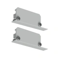 Zaślepka szara do profilu aluminiowego LED "LARKO-50" - kpl. 2 szt.