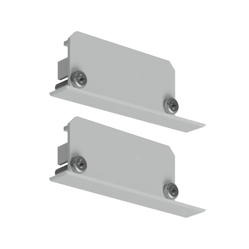 Zaślepka szara do profilu aluminiowego LED "LARKO-50" - kpl. 2 szt.