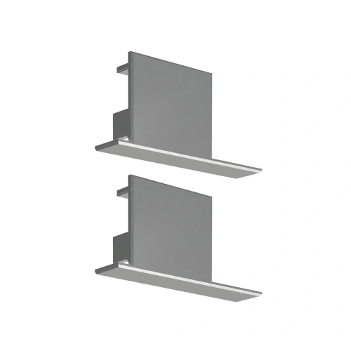 Zaślepka srebrna do profilu aluminiowego LED "LARKO" - kpl. 2 szt.