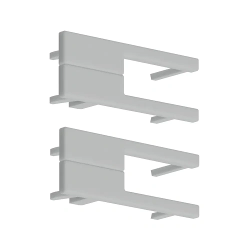 Zaślepka szara do profilu aluminiowego LED "KRAV-56" - kpl. 2 szt.