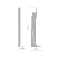Zaślepka szara do profilu aluminiowego LED "OLIS-K" - kpl. 2 szt.-wymiary-prawa