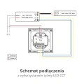 Panel-nascienny-0-1-10V-Skydance-MONO-CCT-2x20mA-T2-L-Schemat-podlaczenia-z-wykorzystaniem-tasmy-led-cct.webp