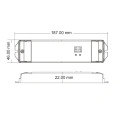 Włącznik oświetlenia 230VAC (DALI) - 2 kanałowy 2300W - LCD - DH - Rysunek techniczny