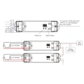 Włącznik oświetlenia 230VAC (DALI) - 2 kanałowy 2300W - LCD - DH  - Schemat instalacji