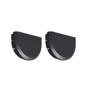 Zaślepka czarna do osłony półokrągłej "KOMPENSA-L" - kpl. 2 szt.