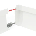 Zaślepka biała do profilu aluminiowego LED "OLIS-K-90W" - narożna wewnętrzna - 1 szt. - realizacja