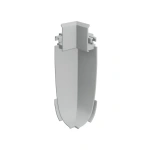 Zaślepka szara do profilu aluminiowego LED "OLIS-K-90W" - narożna wewnętrzna - 1 szt.