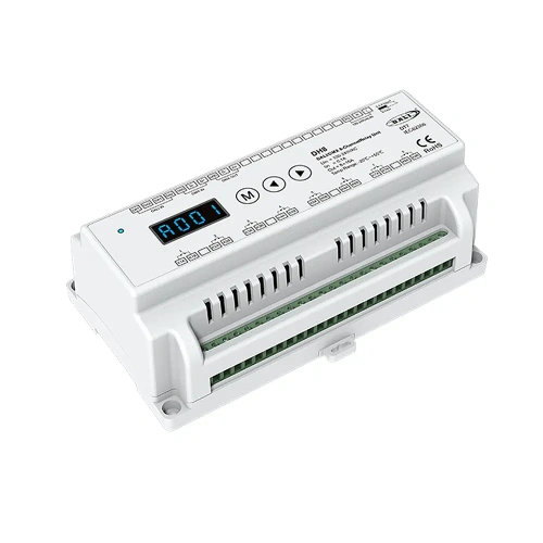 Włącznik oświetlenia 230VAC (DALI/DMX512) - 8 kanałowy 3680W - DIN OLED - DH8