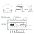Włącznik oświetlenia 230VAC (DALI/DMX512) - 8 kanałowy 3680W - DIN OLED - DH8 - Rysunek techniczny