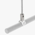 Zawieszka do profilu LED PIKO-O "PLD-10-WP" srebrna - do montażu prętów-realizacja